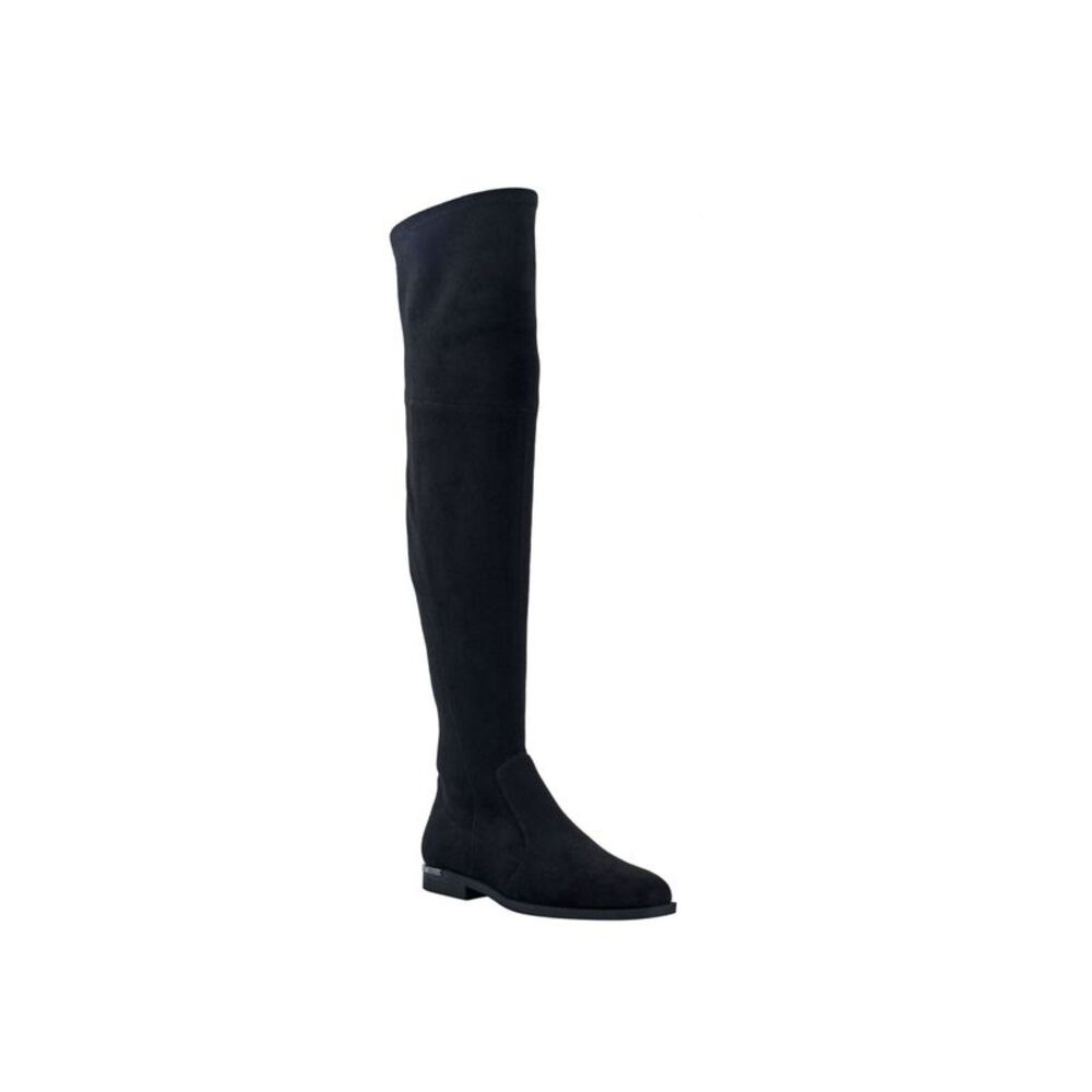 MARC FISHER Womens Black Stretch Renn Round Toe Block Heel Heeled Boots 5 M